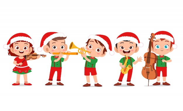 Feliz crianças natal cantar musical