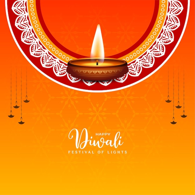 Feliz design de fundo de saudação elegante festival cultural diwali