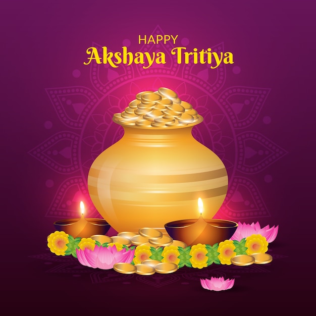 Feliz dia akshaya tritiya conceito