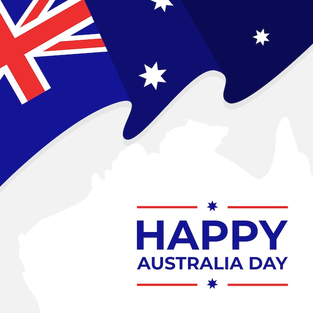 Feliz dia da Austrália fundo ilustração Design