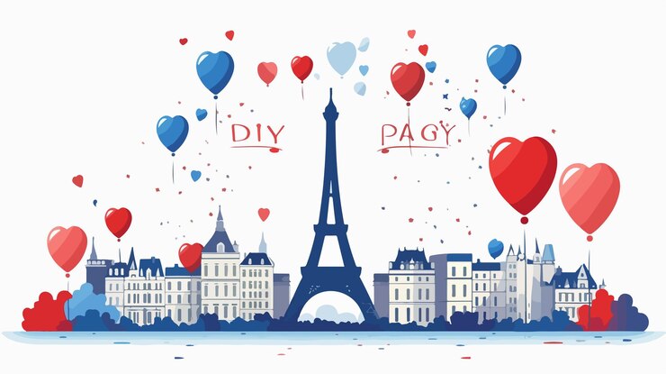 Vetor feliz dia da bastilha frança saudações ilustração vetorial