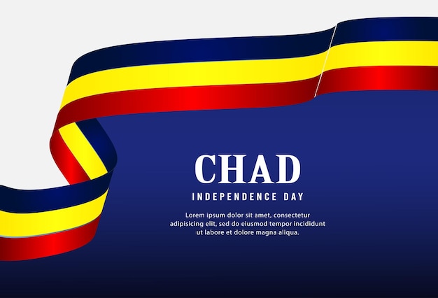 Feliz dia da independência da ilustração vetorial de fundo de modelo do chade