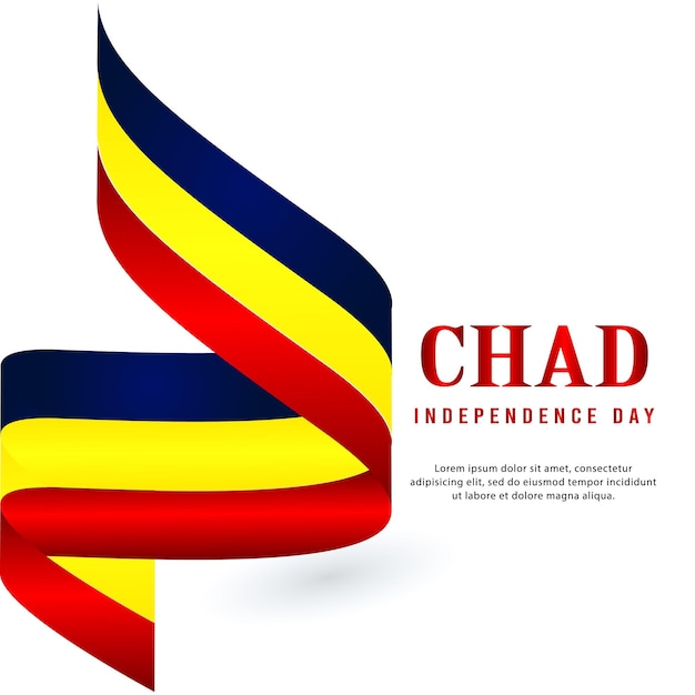 Feliz dia da independência da ilustração vetorial de fundo de modelo do Chade