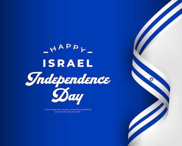 Vetor feliz dia da independência de israel design vetorial de celebração para cartaz banner publicidade cartão de saudação