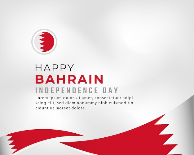 Feliz dia da independência do bahrein 16 de dezembro celebração vector design ilustração modelo