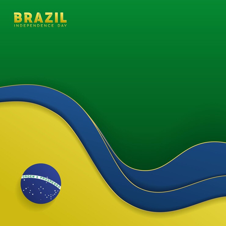 Vetor feliz dia da independência do brasil 7 de setembro bom modelo para o design do dia da independence do brasil