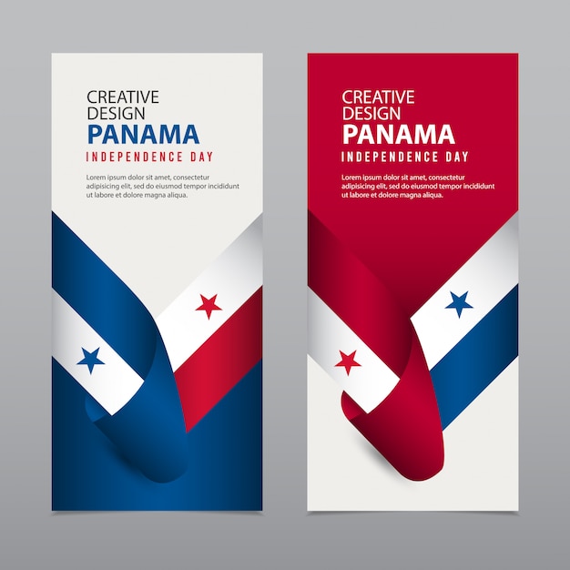 Feliz dia da independência do panamá design criativo modelo ilustração