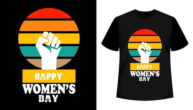 Feliz dia da mulher design de camiseta 8 de março