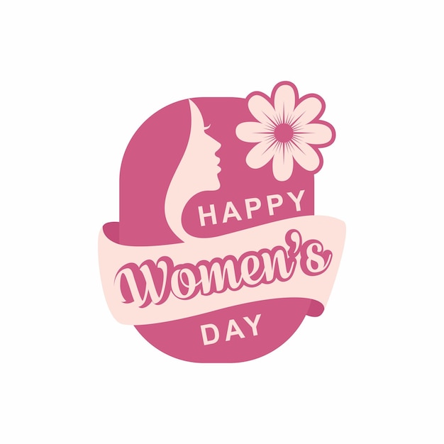 Vetor feliz dia da mulher. silhueta de um vetor de dia da mulher. comemoração do dia internacional da mulher