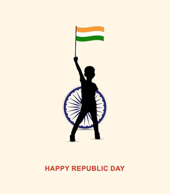 Feliz dia da república indiana design de bandeira do dia da república