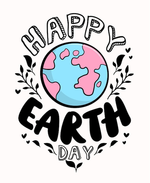 feliz dia da terra vetor de terra