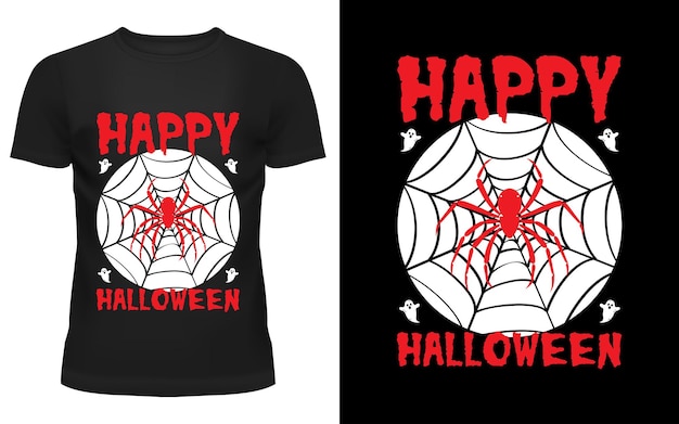 Vetor feliz dia das bruxas com design de camiseta de halloween