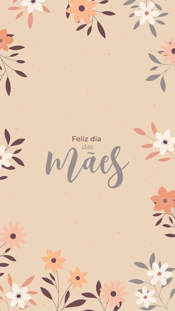 Vetor feliz dia das mães cartao de felicitações