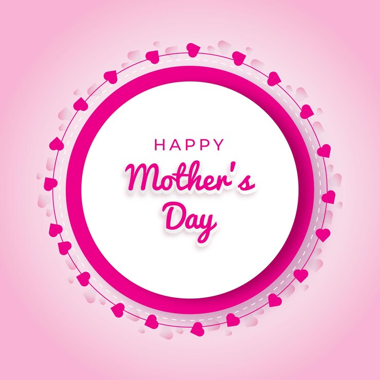 Feliz dia das mães celebração design de fundo de cartão de corações brancos