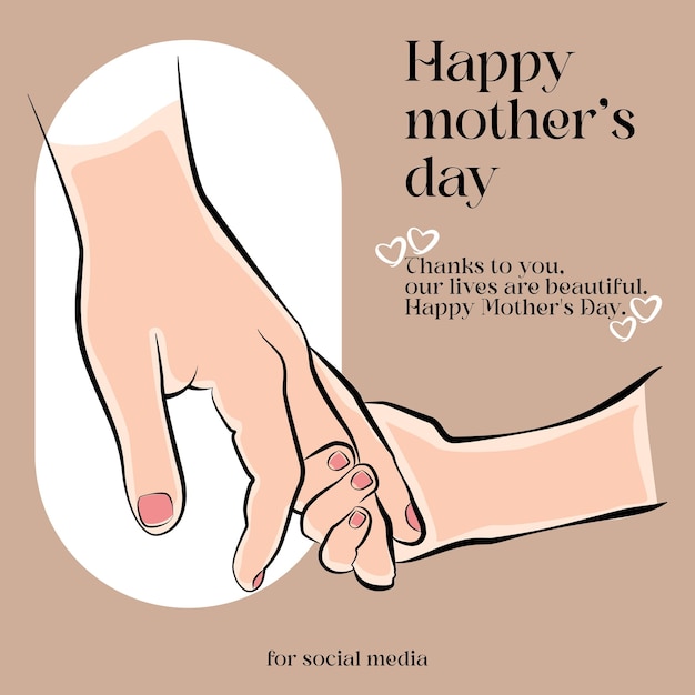 feliz dia das mães design de ilustração