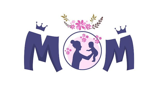 Feliz dia das mães ilustração vetor fundo de banner para evento do dia das mães