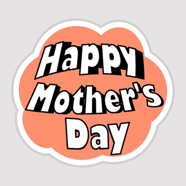 Feliz Dia das Mães Mensagens adesivo Design letras adesivo mensagem tipográfica chat crachá