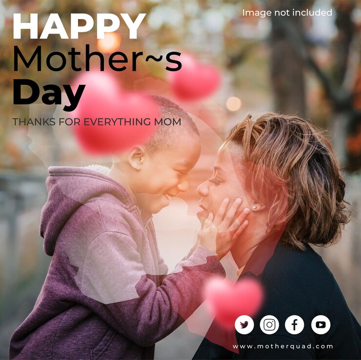 Vetor feliz dia das mães mídia social instagram modelo de postagem