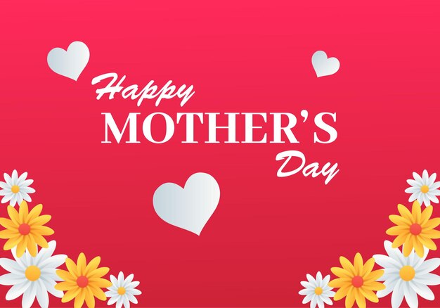 Feliz dia das mães vetor de design de cartão