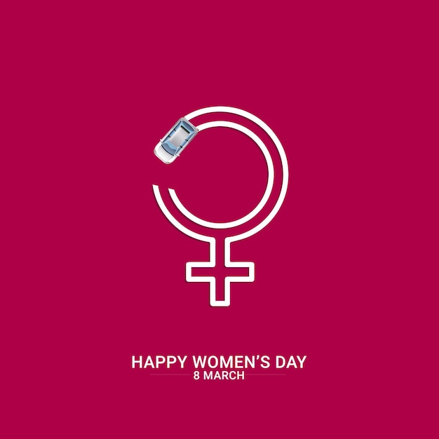 Feliz dia das mulheres 8 de março vetor grátis