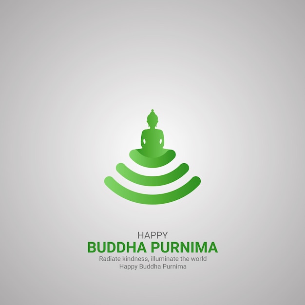 Feliz dia de buda purnima dia de buddha purnima anúncios criativos design 23 de maio ilustração vetorial 3d