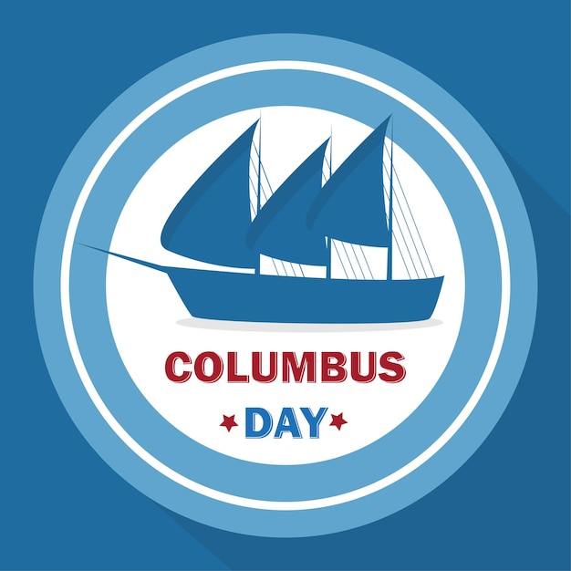 Feliz dia de columbus banner design template. ilustração vetorial para cartões, cartazes, convites, brochuras