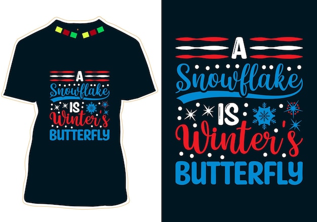 Vetor feliz dia de inverno citações t-shirt design
