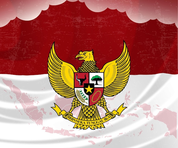 Vetor feliz dia de pancasila vetor simples