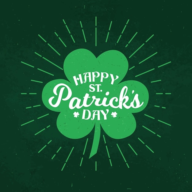 Feliz dia de São Patrício trevo de trevo feriado irlandês