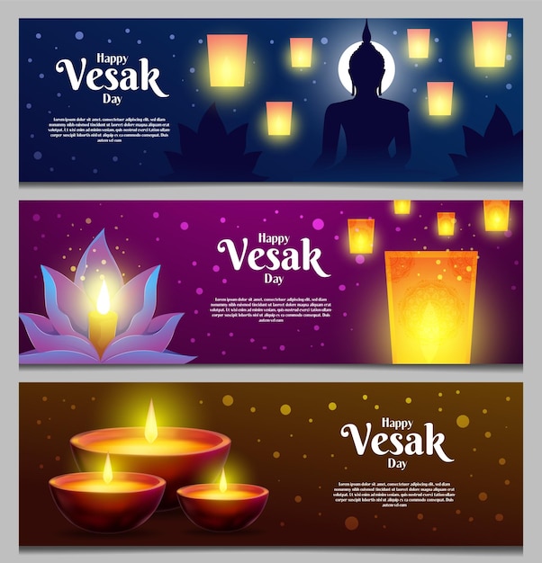 Feliz dia de vesak banner