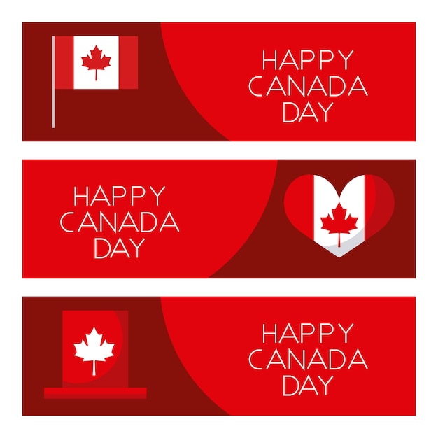 Feliz dia do canadá cartão