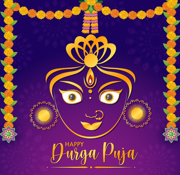 Feliz dia do evento durga puja