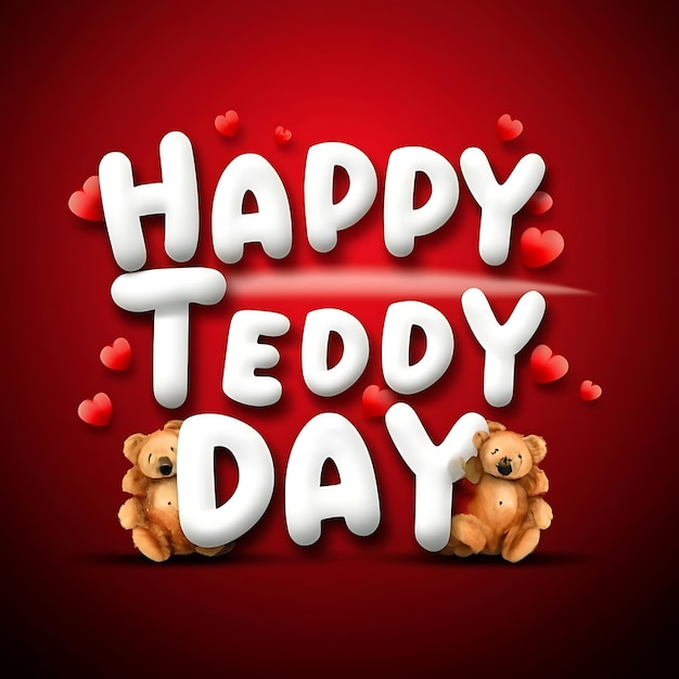 Feliz dia do teddy para a semana do dia dos namorados