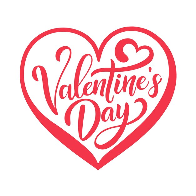 Feliz Dia dos Namorados Caligrafia Arte Vector Elegante Desenho Temático de Amor
