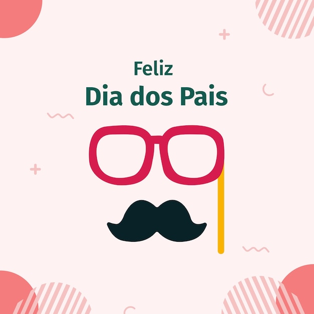 Feliz dia dos pais ilustração no brasil