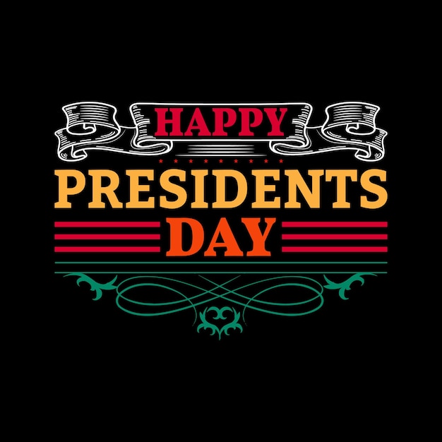 Feliz dia dos presidentes design de camiseta