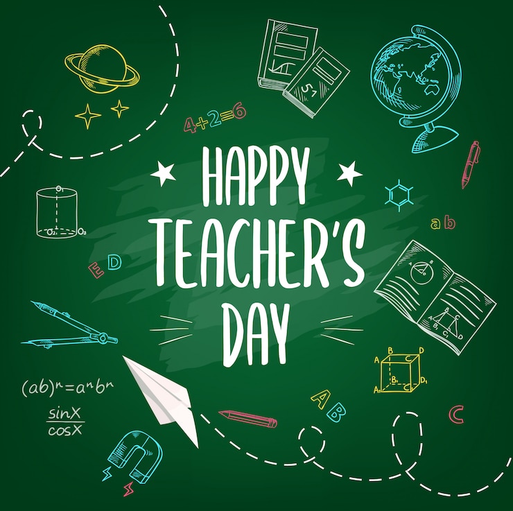 Vetor feliz dia dos professores, escola giz desenho de fundo