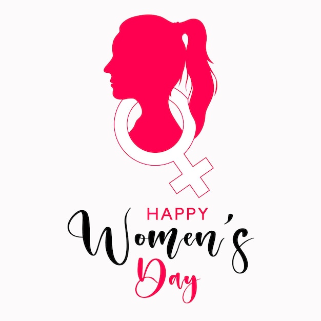 Feliz dia internacional da mulher 8 de março com rosto feminino clipart do dia da mulher