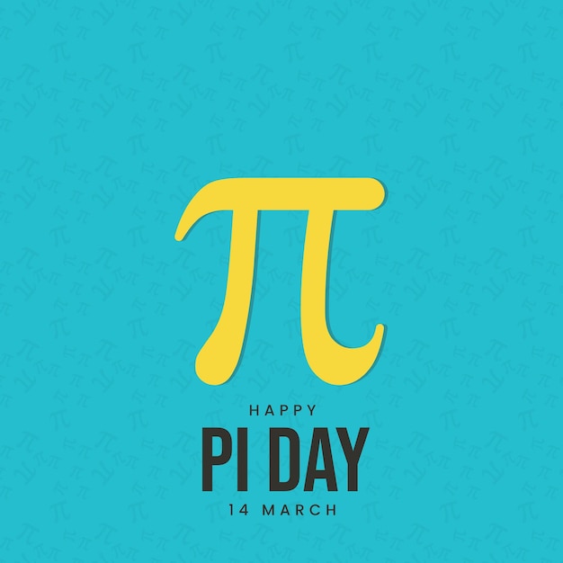 Vetor feliz dia internacional do pi design