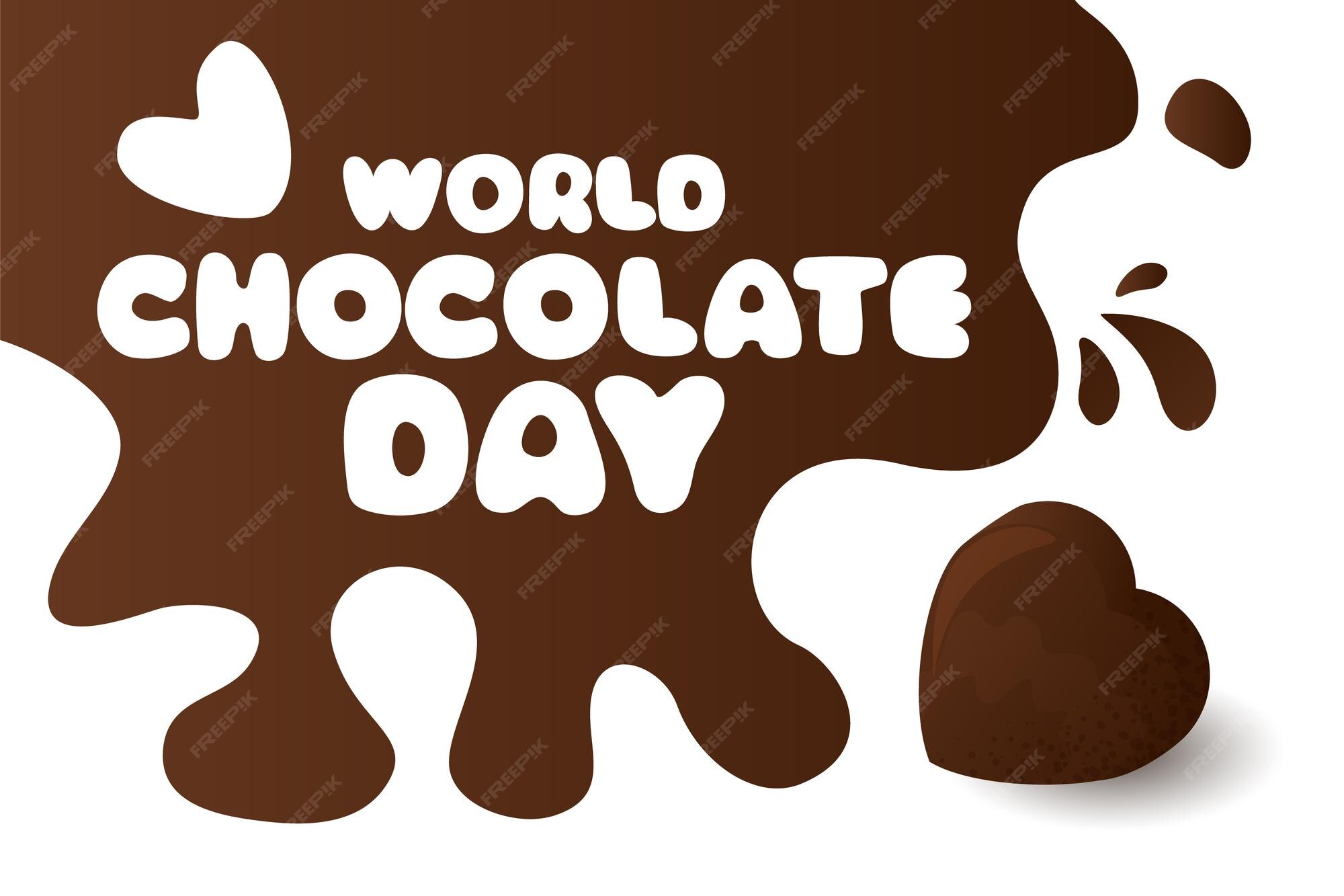 Feliz dia mundial do chocolate Vetor Premium