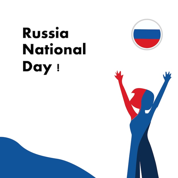 Feliz Dia Nacional da Rússia Vector Design Ilustração