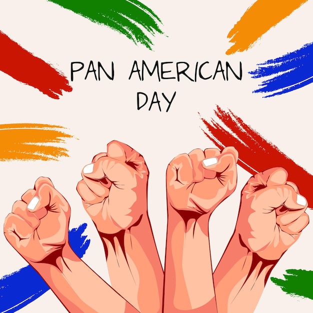 Vetor feliz dia pan-americano vector do dia pan-americano dia nacional pan-american