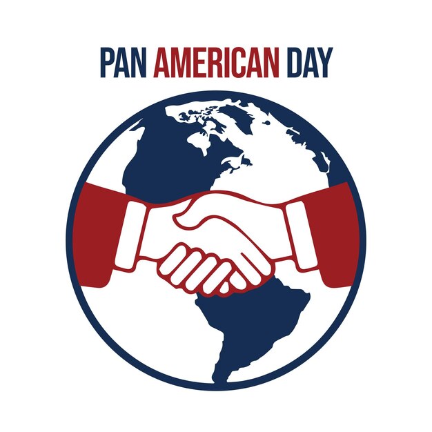 Vetor feliz dia pan-americano vector do dia pan-americano dia nacional pan-american