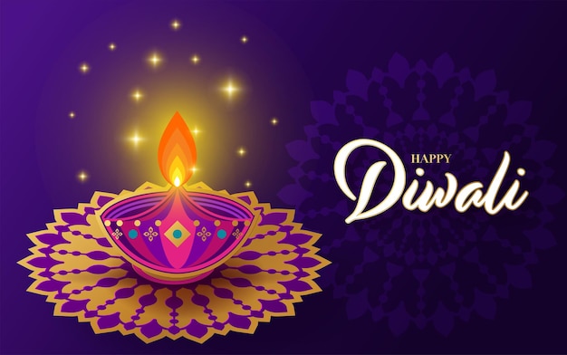 Feliz diwali deepavali o festival indiano