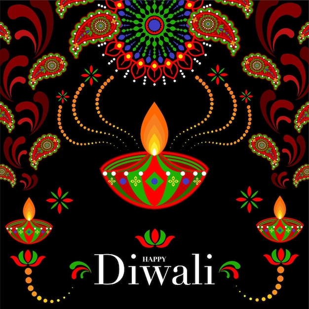 Feliz Diwali Deepavali ou Dipavali o festival