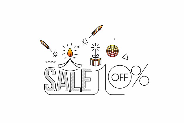 Feliz Diwali Sale Banner Poster, ilustração vetorial.