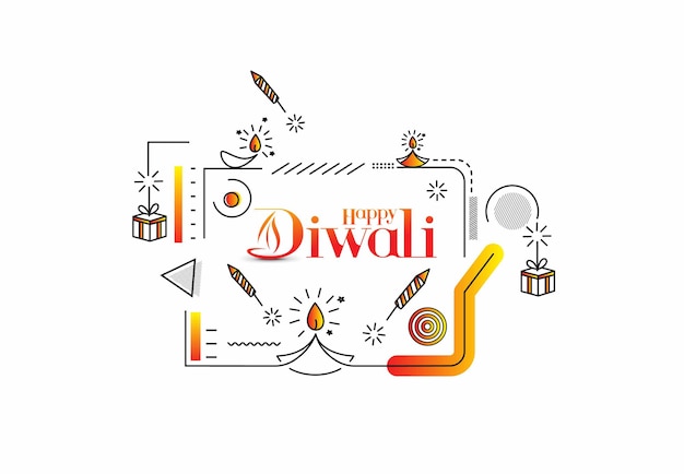 Feliz diwali sale banner poster, ilustração vetorial.