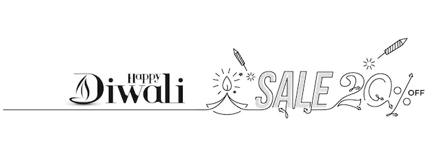 Feliz Diwali Sale Banner Poster, ilustração vetorial.