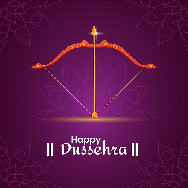 Feliz dushehra saudação desejos índia festival hindu vetor