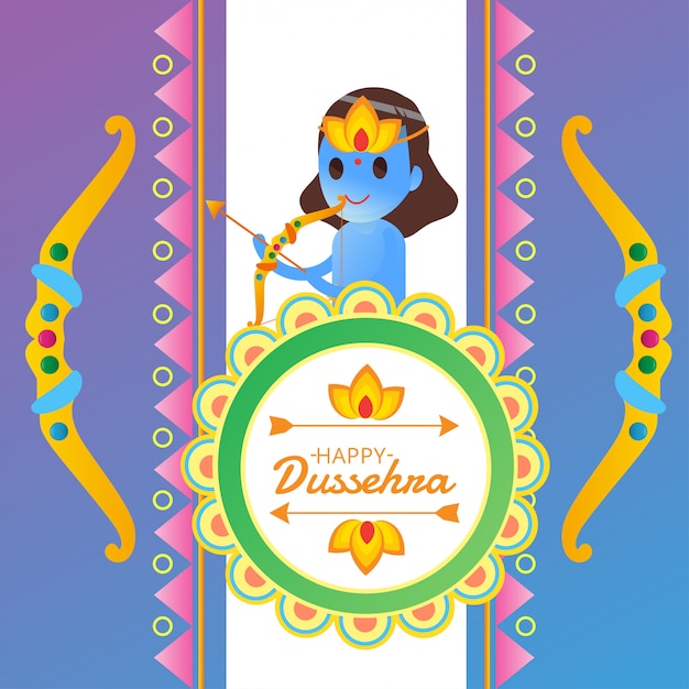 Feliz, dussehra, ilustração